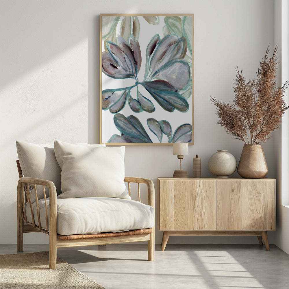 Aqua Floral 2 | Poster