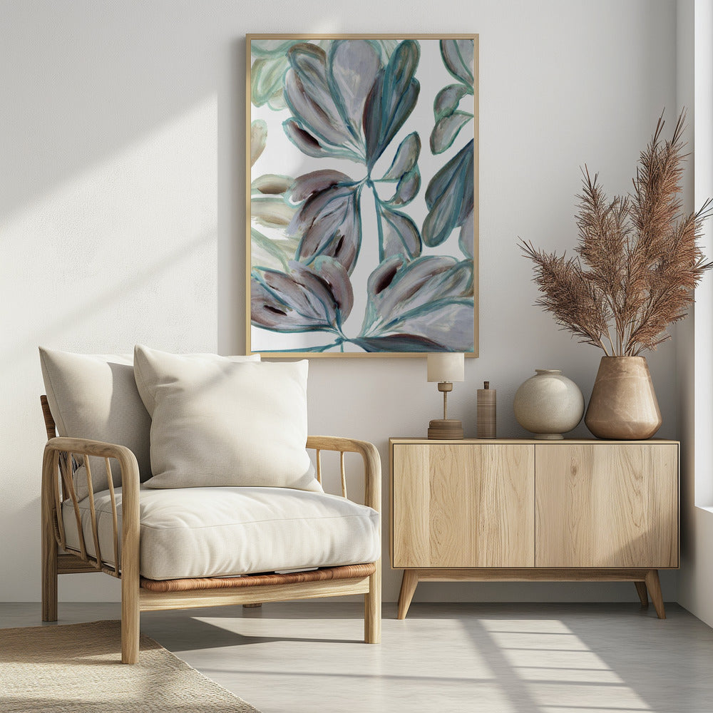 Aqua Floral 3 | Poster