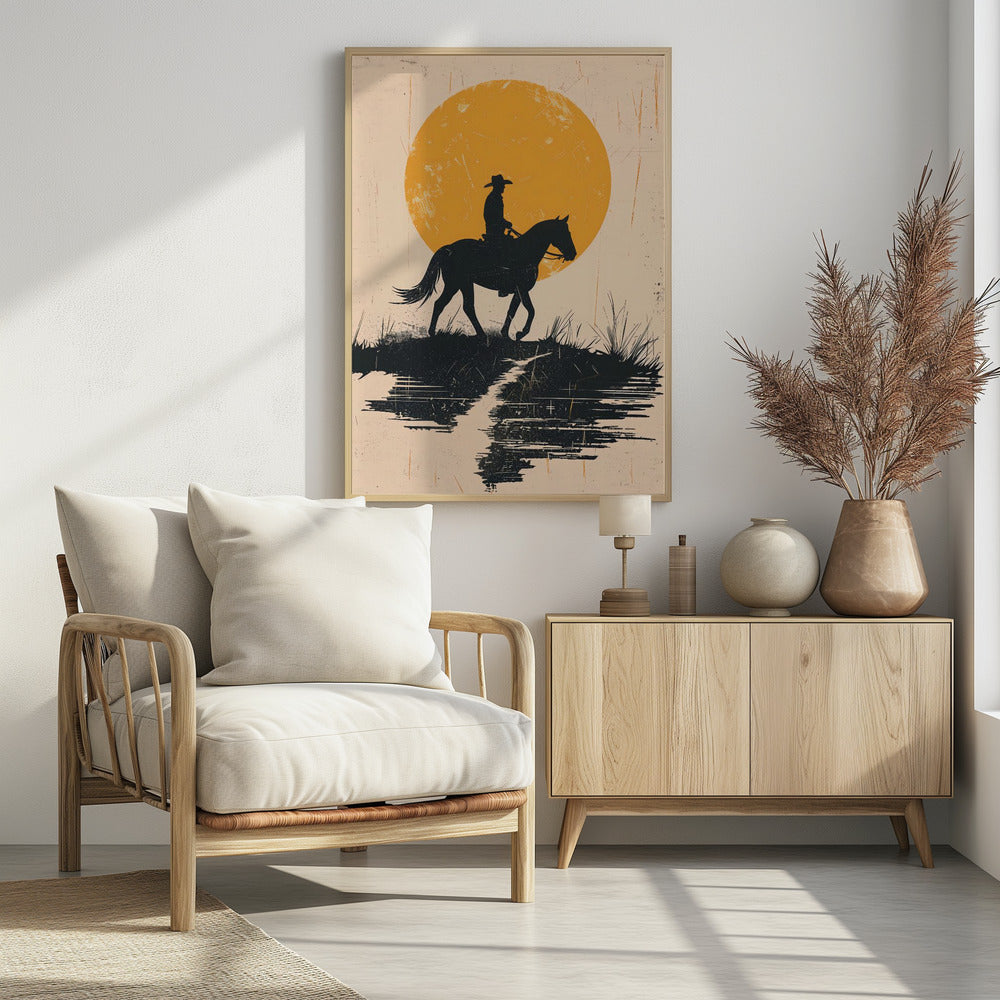 Cowboy In the Sunset | Poster