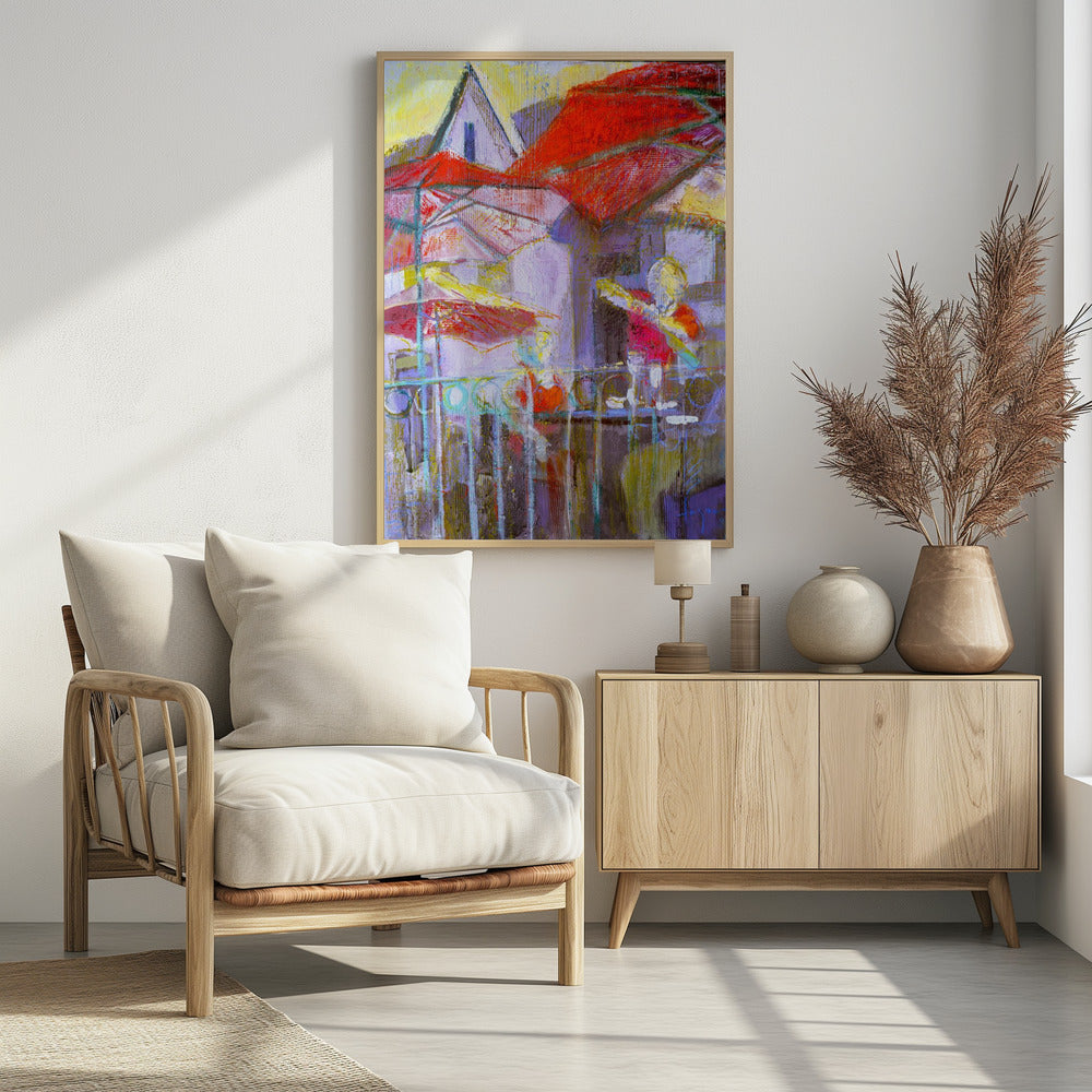 Red Umbrellas | Poster