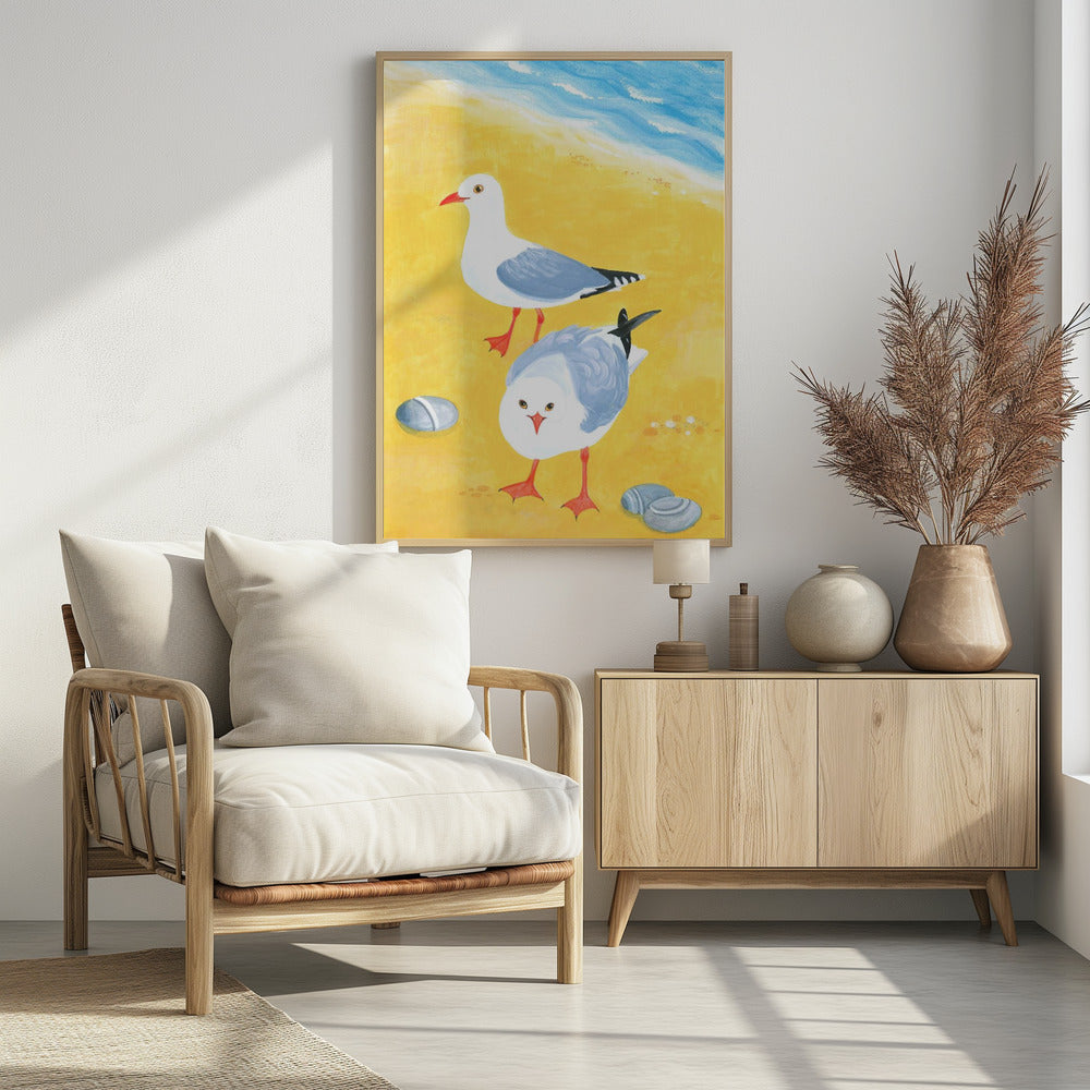 Seaside Seagulls | Poster