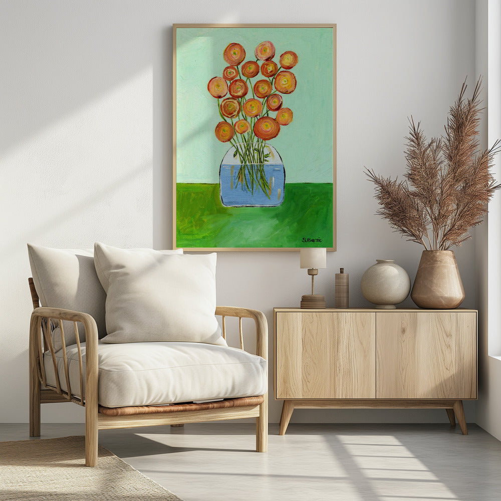 Poppies in Vase | Poster