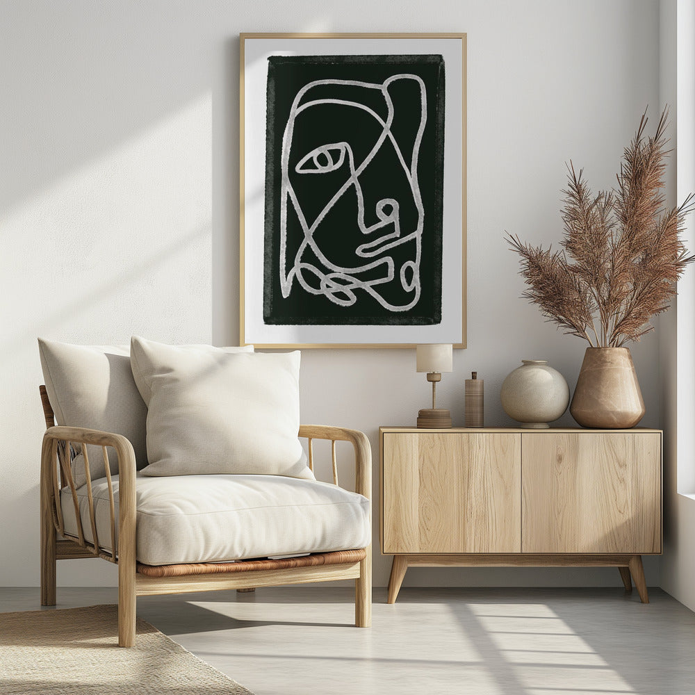 Abstract lined black | Poster