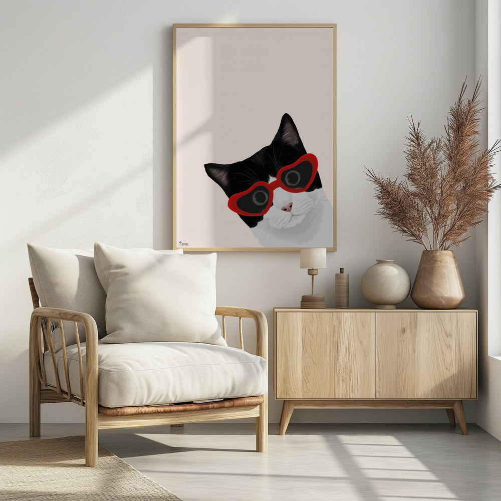 Vintage Cheeky Cat | Poster