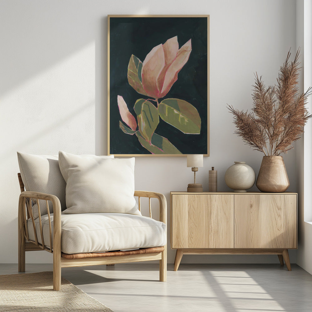 Magnolia in dark background | Poster