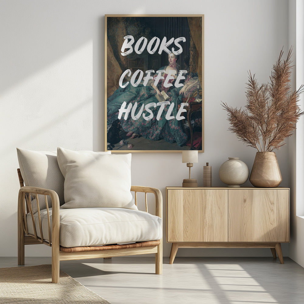 Bookscoffeewhite Ratioiso | Poster