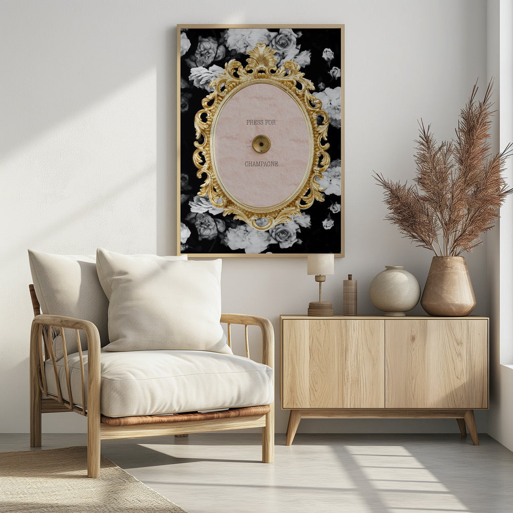 Champagnedarkfloral Ratio2x3 | Poster