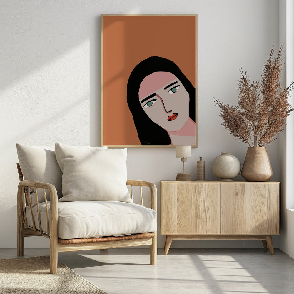 Lady peaking | Poster