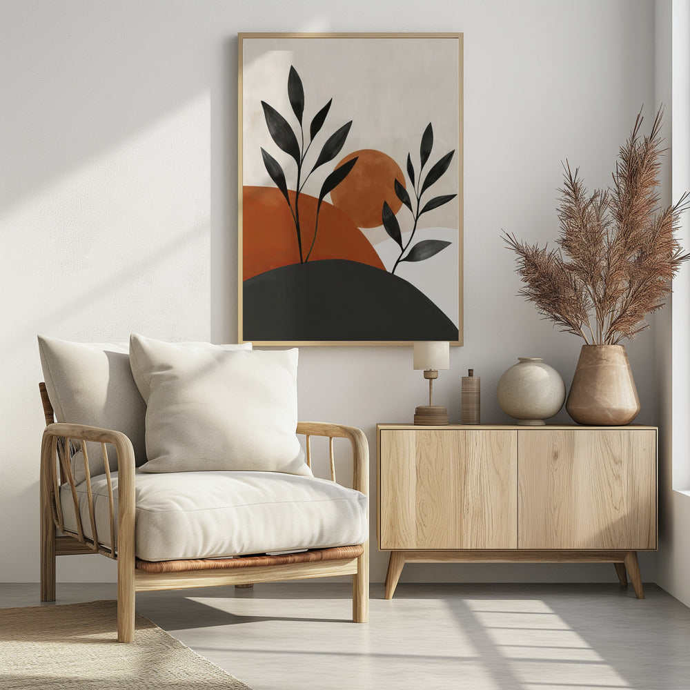 Painted Shapes and Plants 32 | Poster