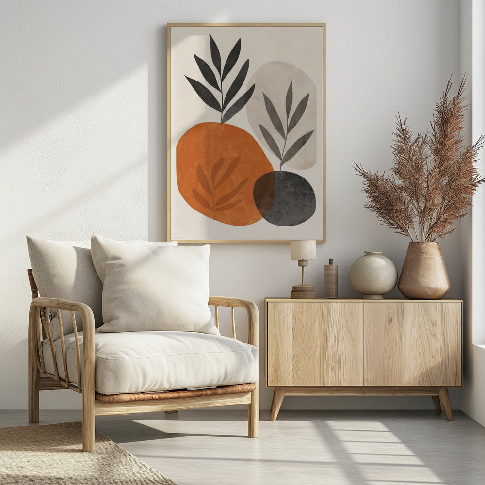 Painted Shapes and Plants 3 | Poster