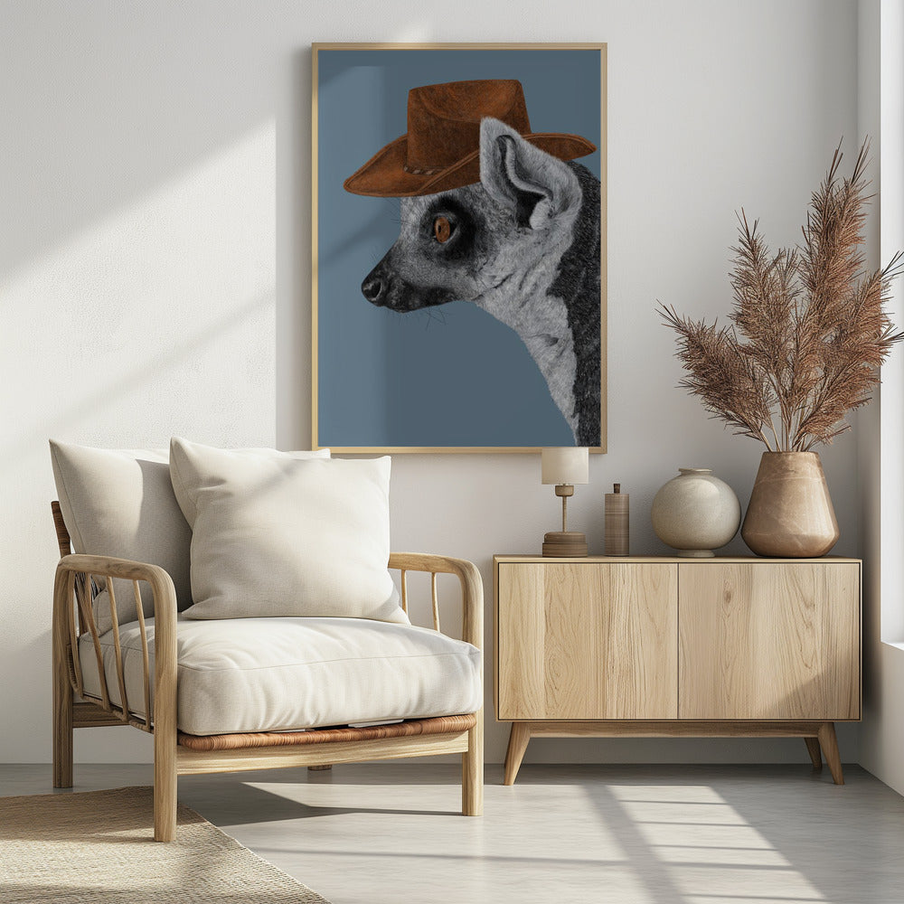Felix The Cowboy Lemur | Poster