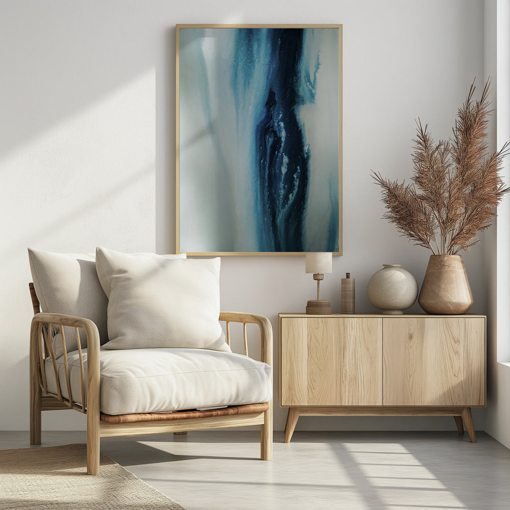 Flowing - Deep Blue | Poster