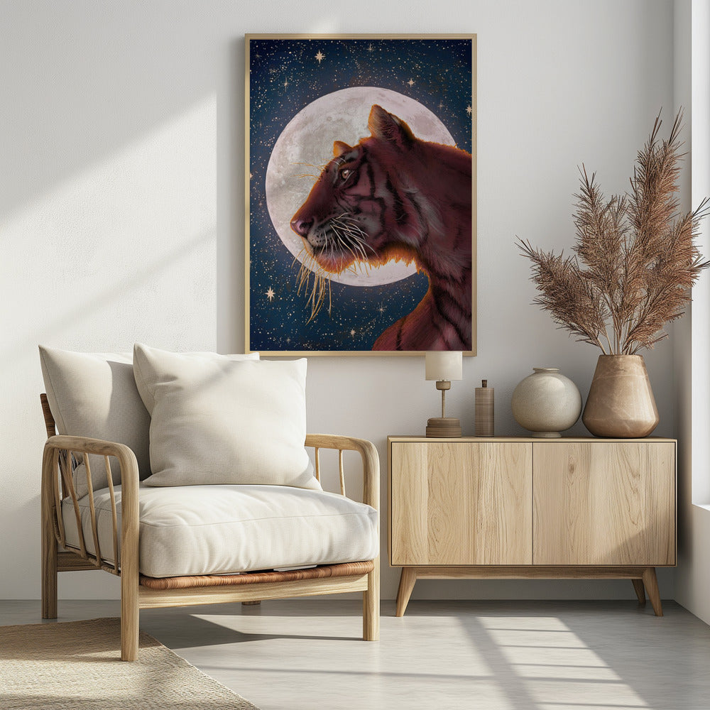 Moon and Tiger Colour Large | Poster