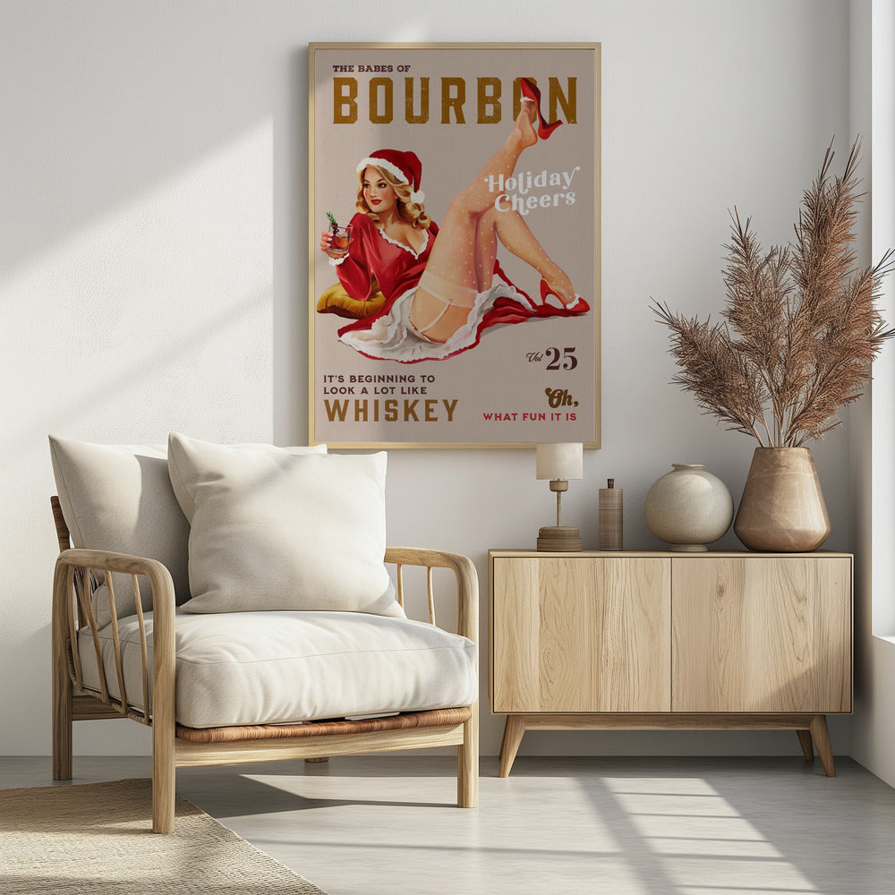Babes of Bourbon Vol 25 Holiday Cheer Christmas Pinup | Poster