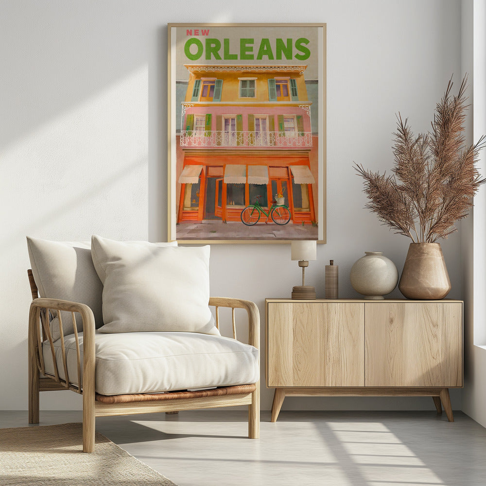 New Orleans Louisiana Vintage Travel Poster | Poster