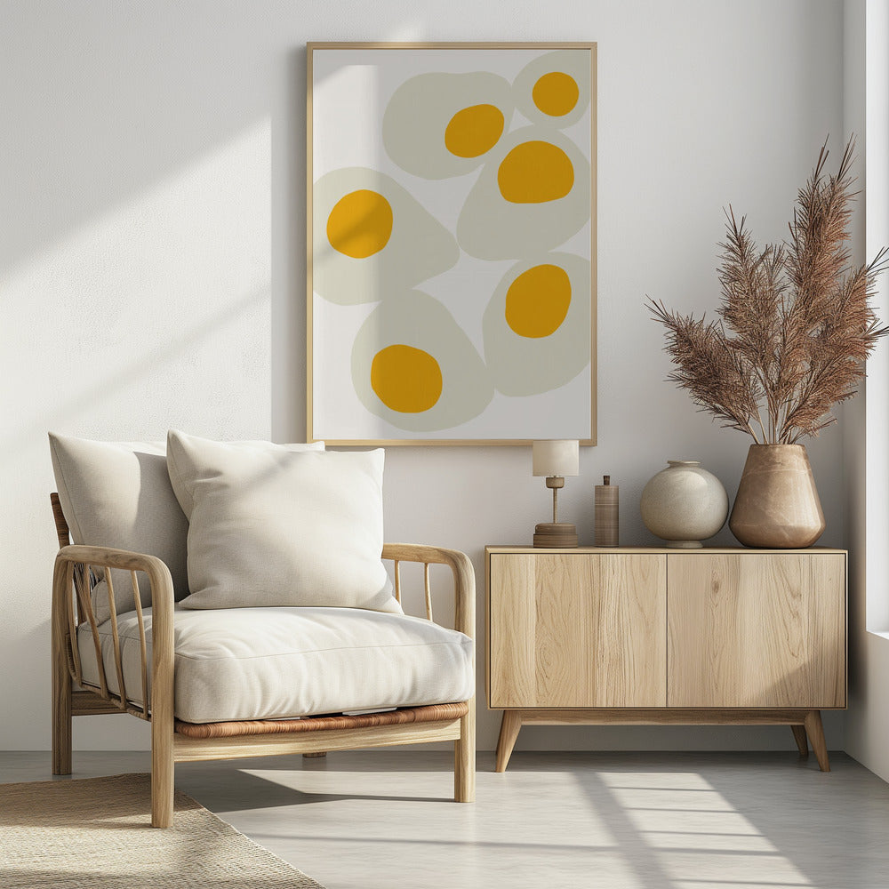 Yellow Eggs food art | Poster