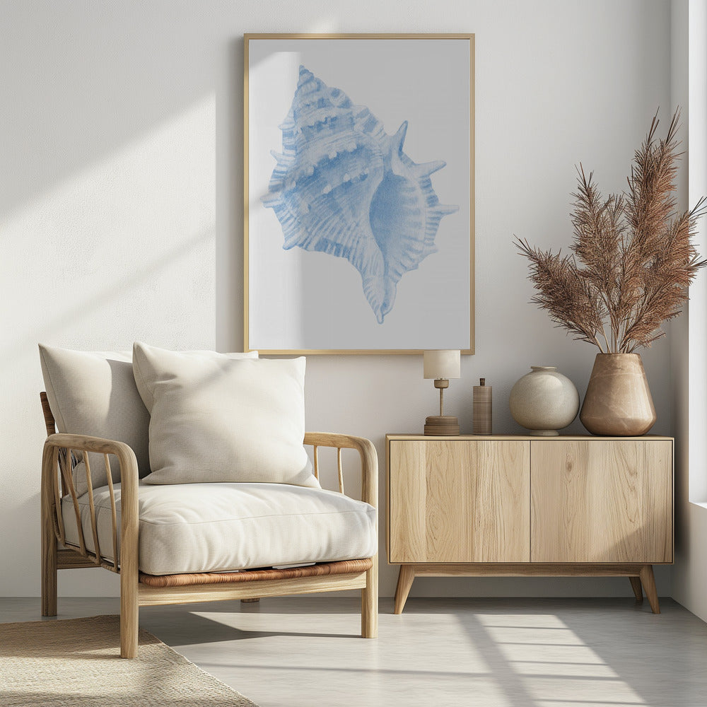 One Blue Conch | Poster