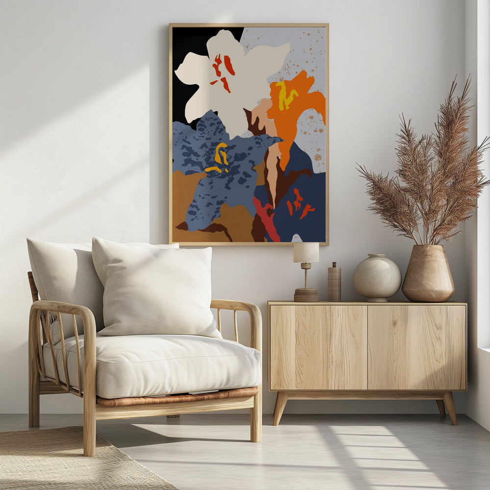 Abstract Lilies Close Up | Poster