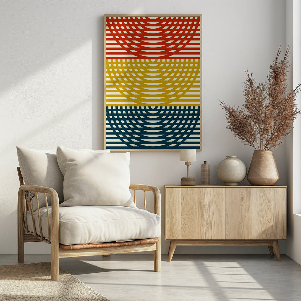 Tri-Color Waves | Poster