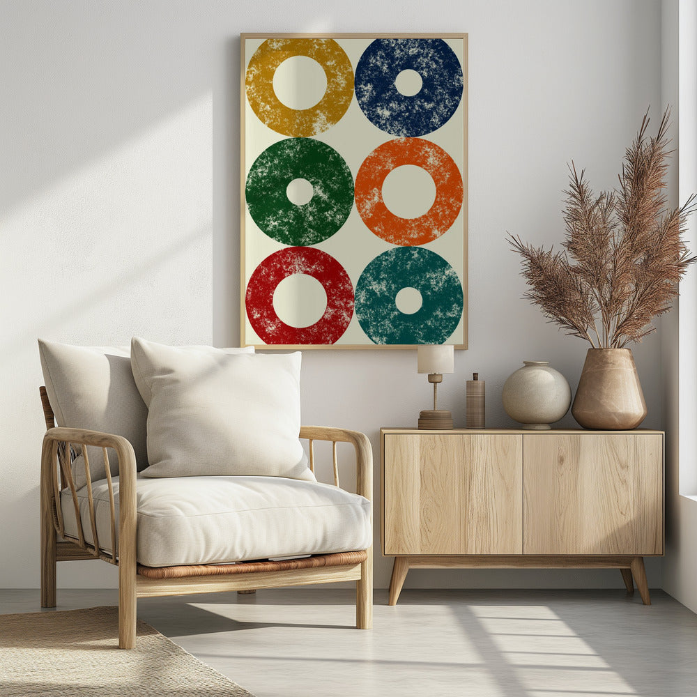 Colorful Circles Row | Poster