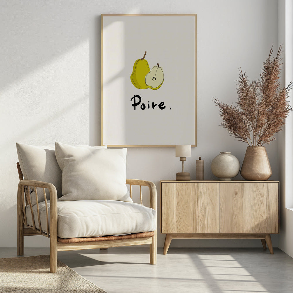 Modern French Fruits Collection &quot;Pear / Poire&quot; | Poster