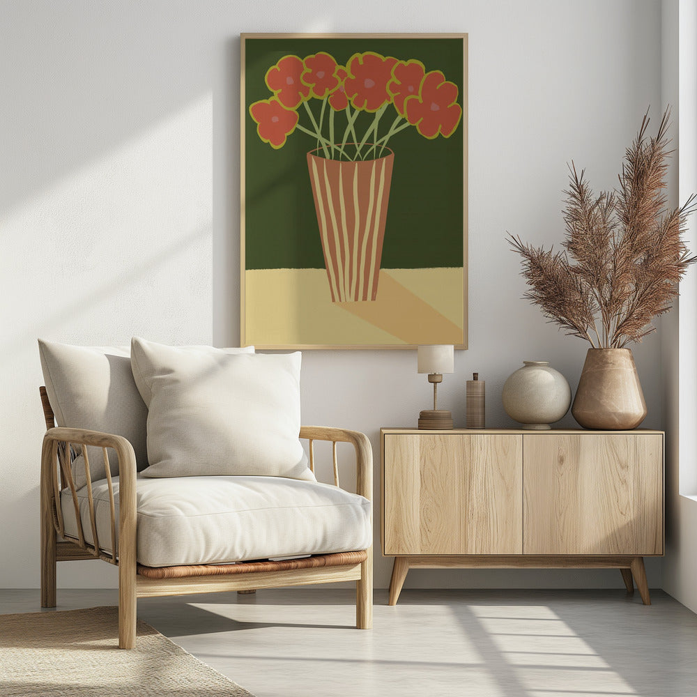 Vase with poppies | Poster