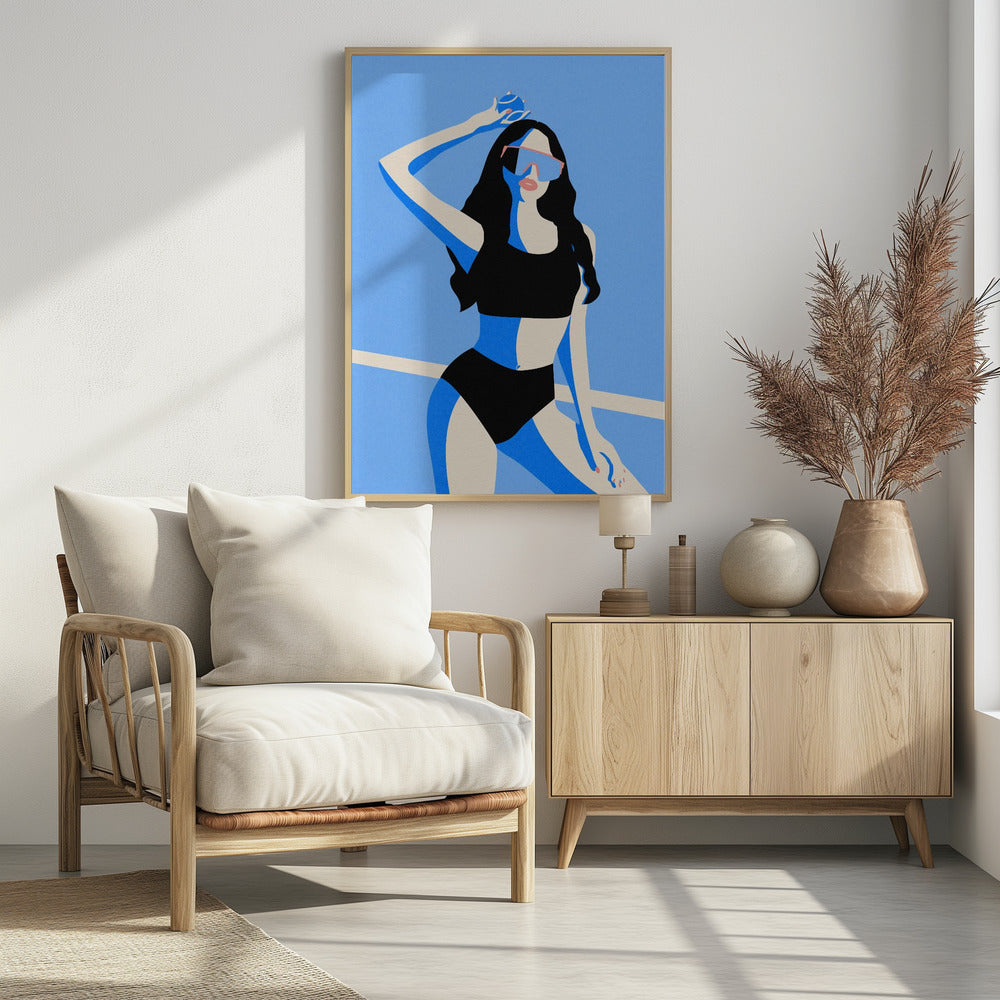 Blue Sport Girl | Poster