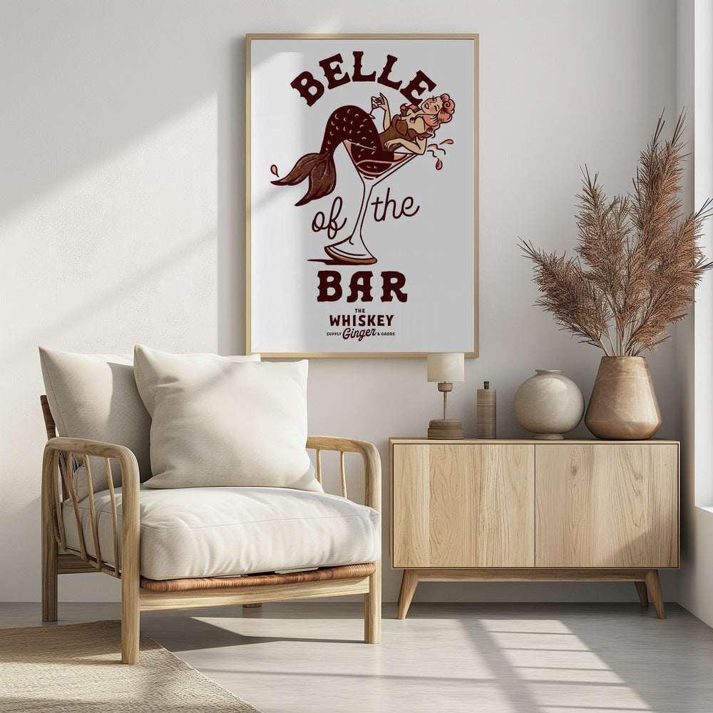 Belle Of The Bar Mermaid Pin Up Art | Poster