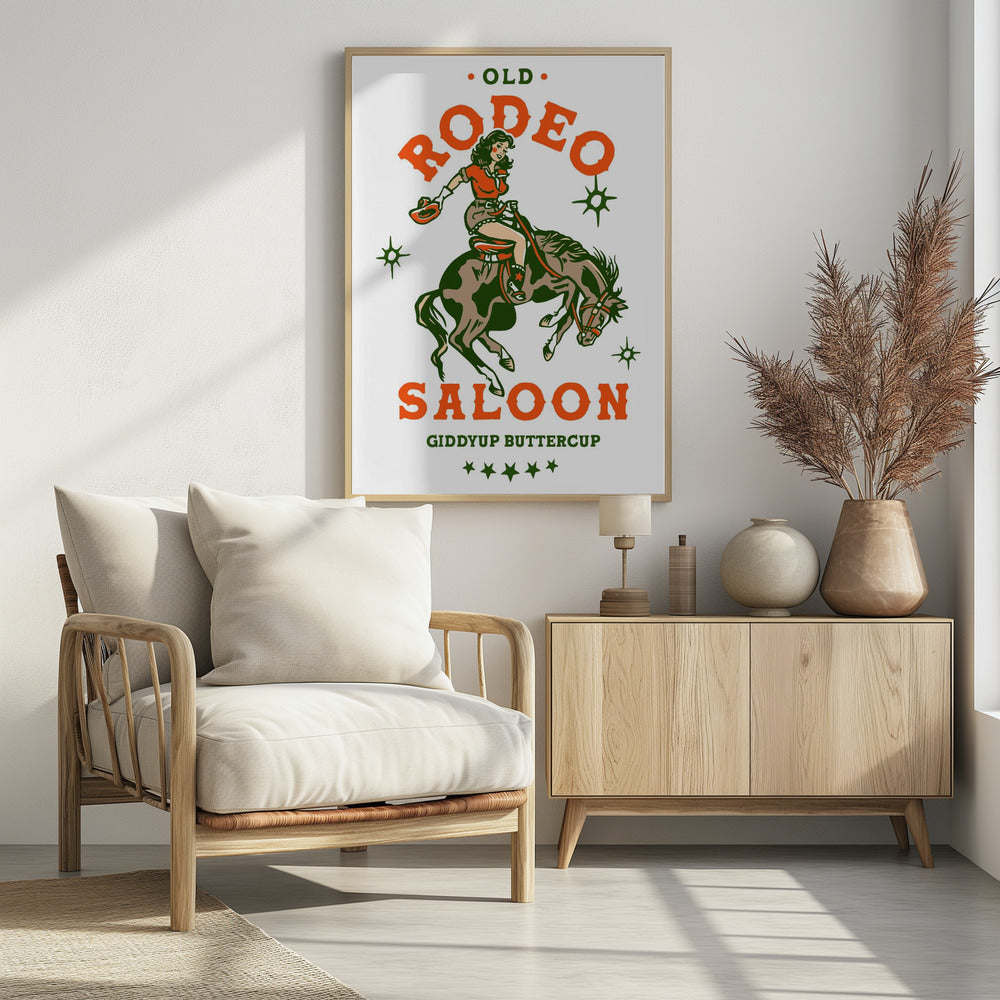 Old Rodeo Saloon Cowgirl: Giddyup Buttercup | Poster