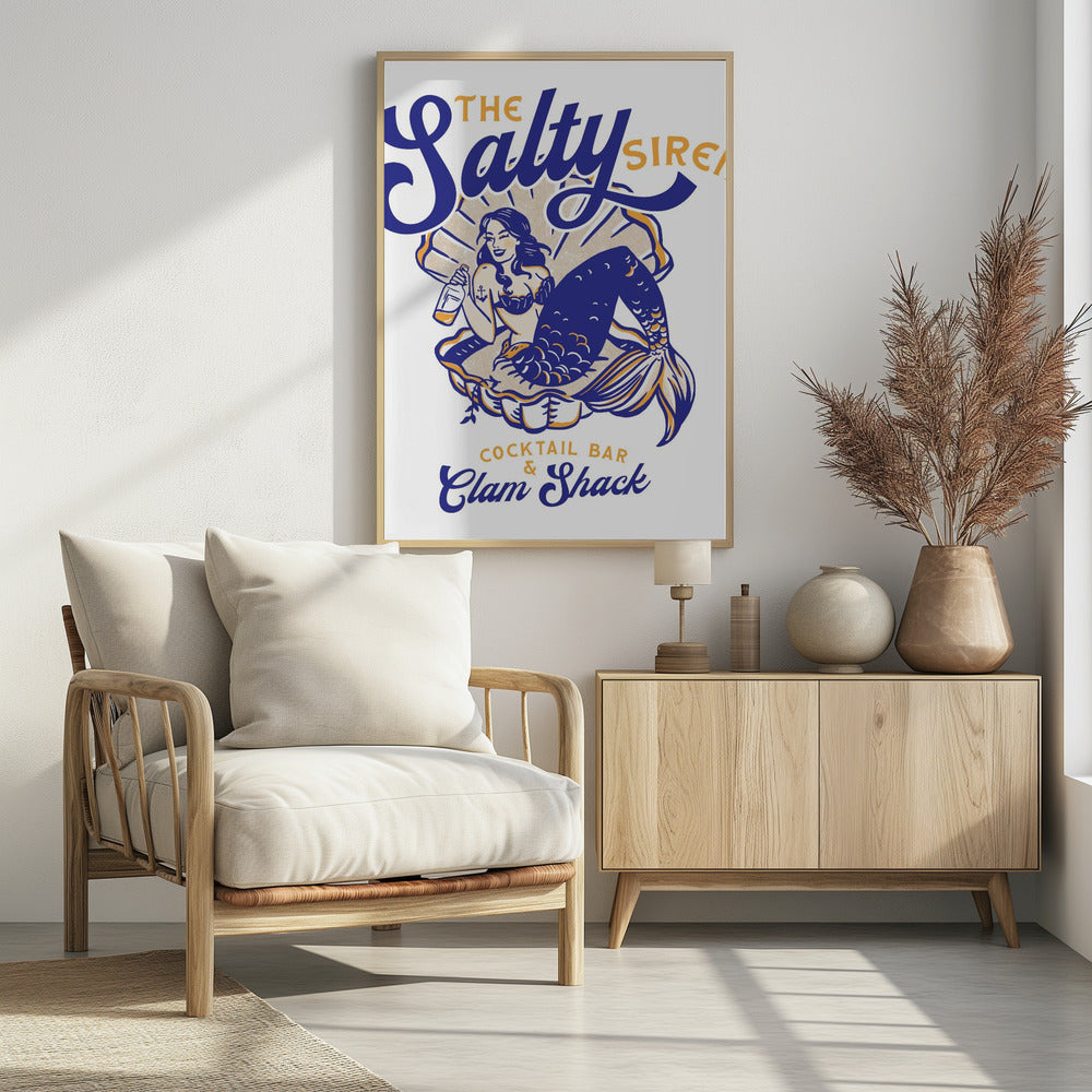 Salty Siren Cocktail Bar &amp; Clam Shack Mermaid | Poster