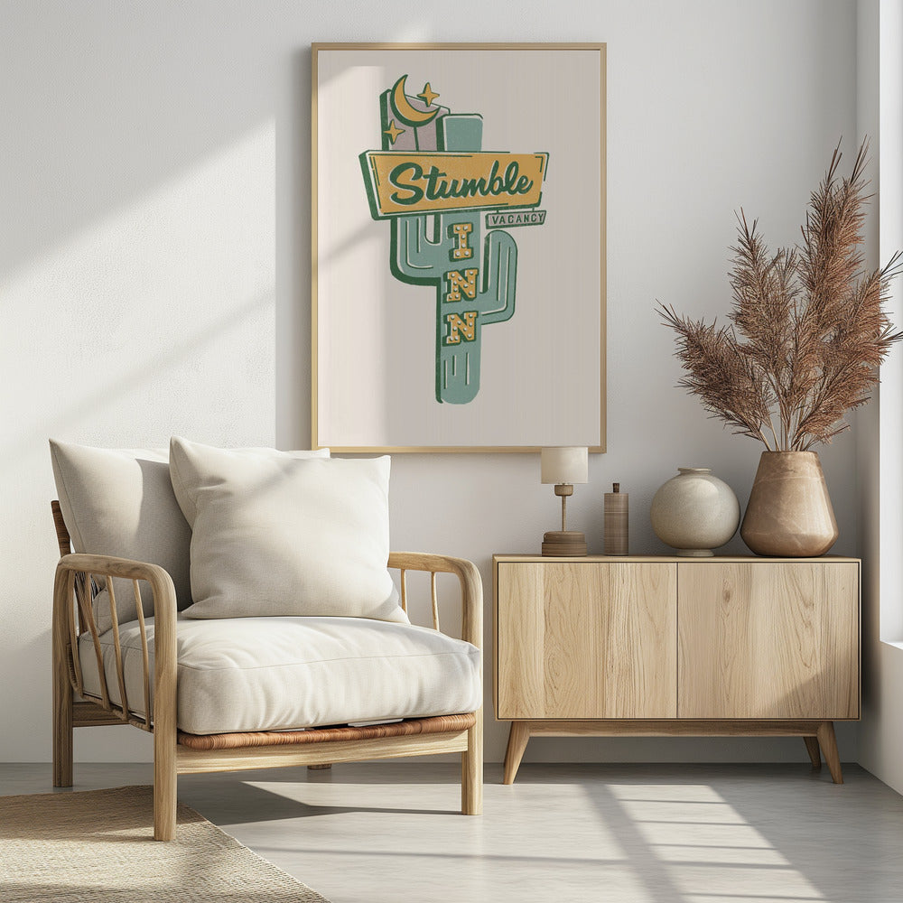 Stumble Inn Southwestern Roadside Motel Art | Poster