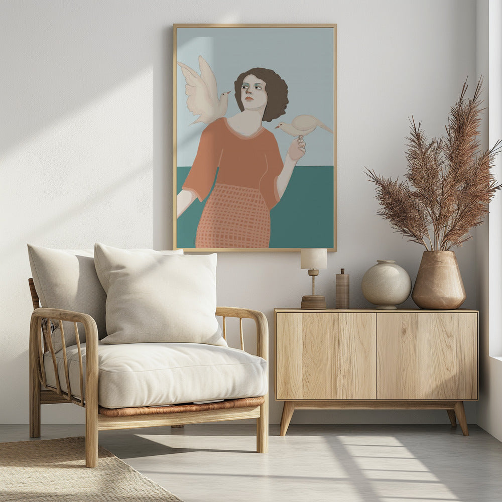 Peace Dove Lady | Poster