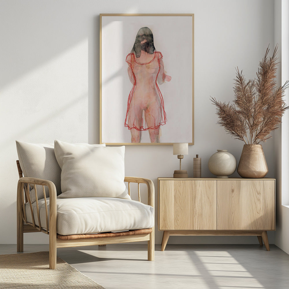 Figure Study (red Dress) | Poster