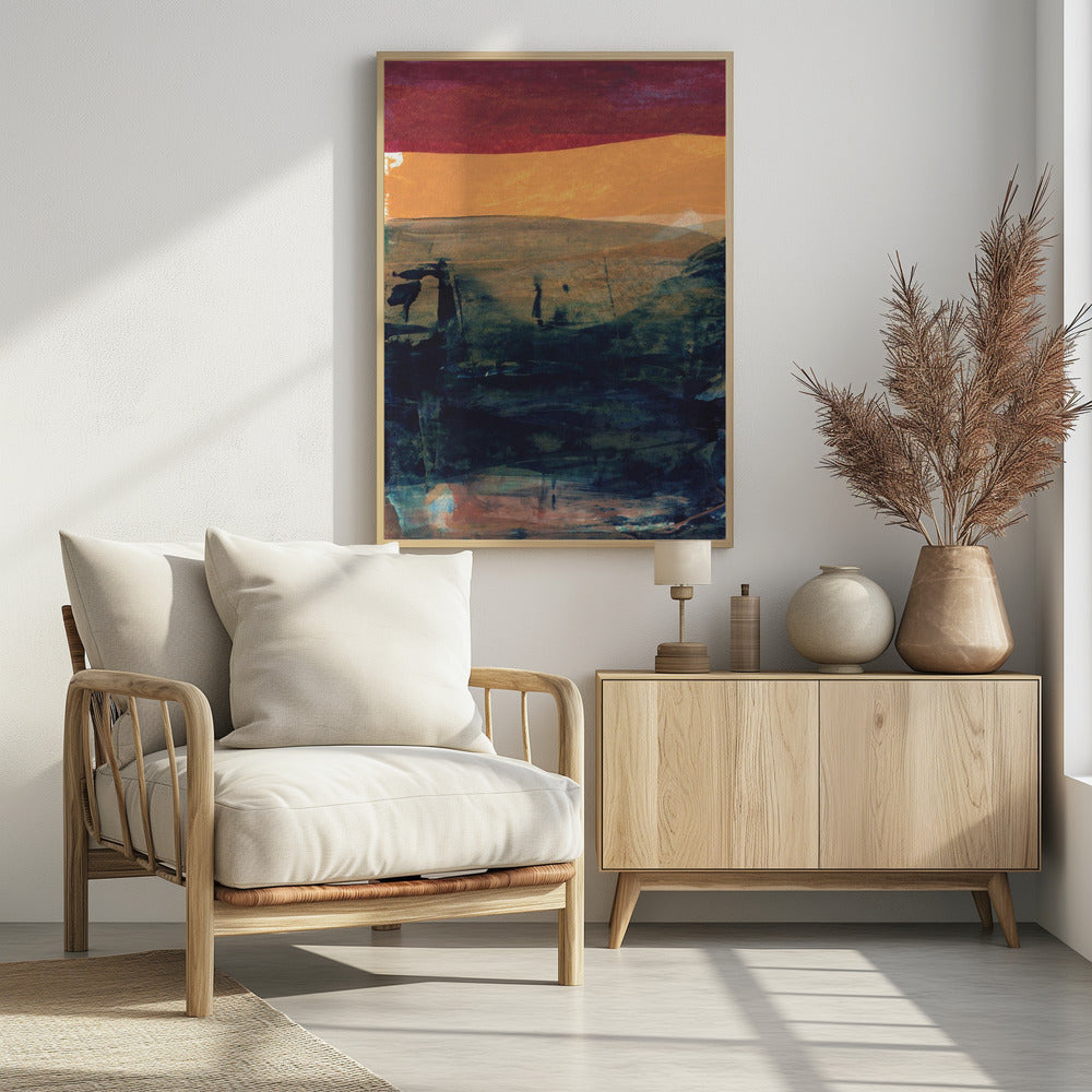 Blend Of Earthy Tones And Vibrant Teal | Poster