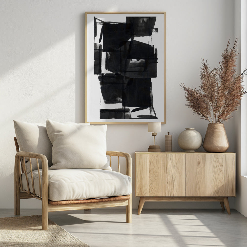 Black and White Abstract Composition No.8 | Poster