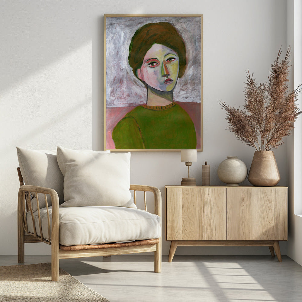 The woman in the green sweater | Poster