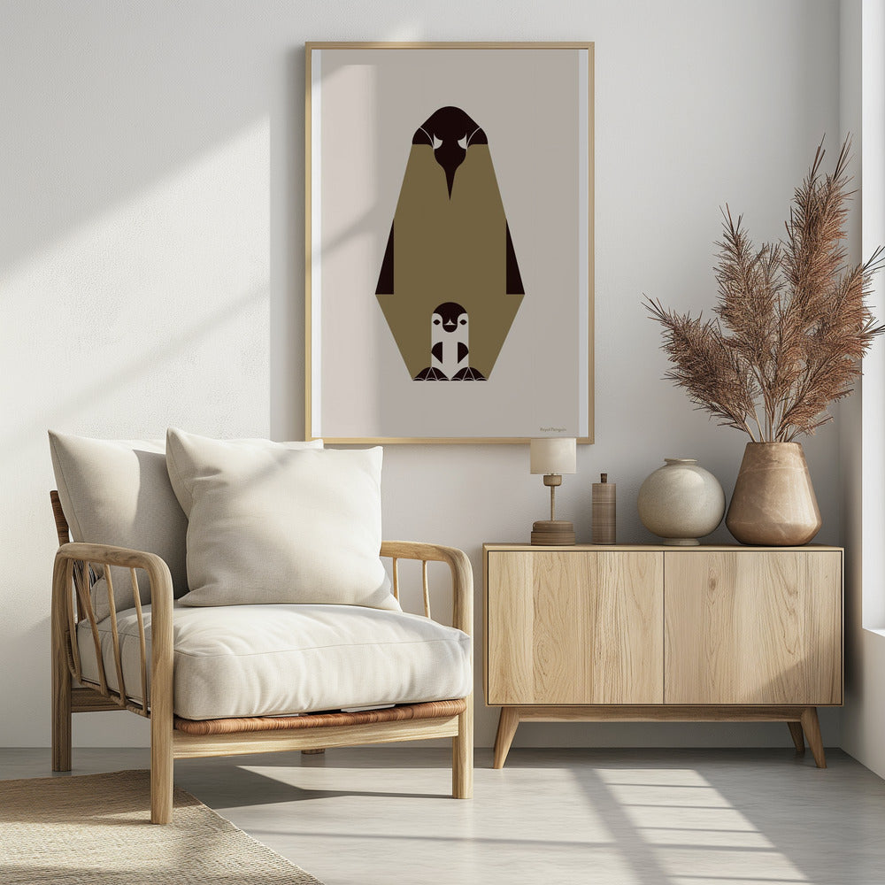 Golden Animals - Royal Penguin (white) | Poster