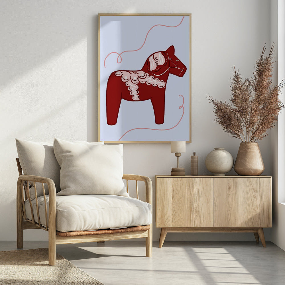 Red Horse Whimsy | Poster