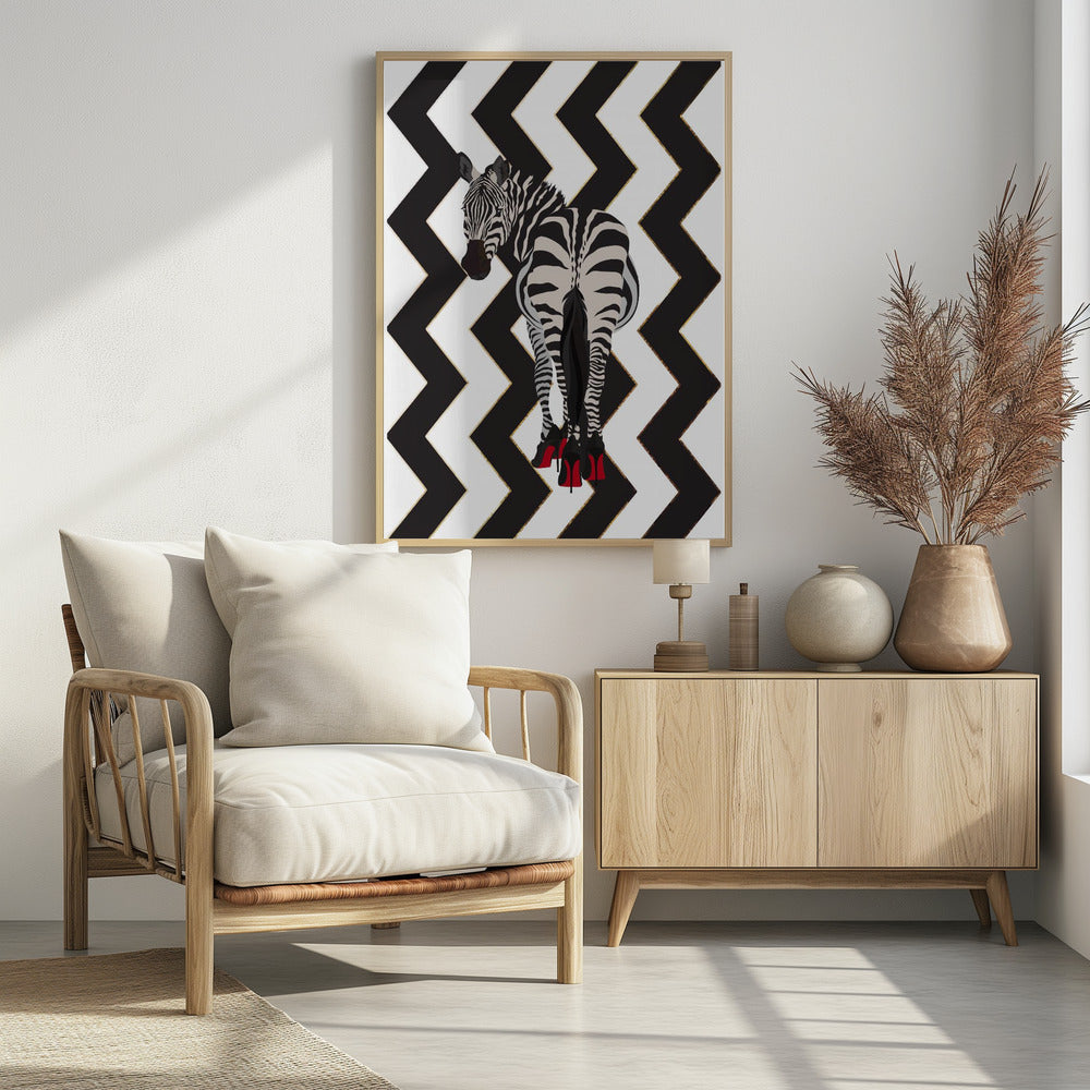 Zebra Heels Zigzag | Poster