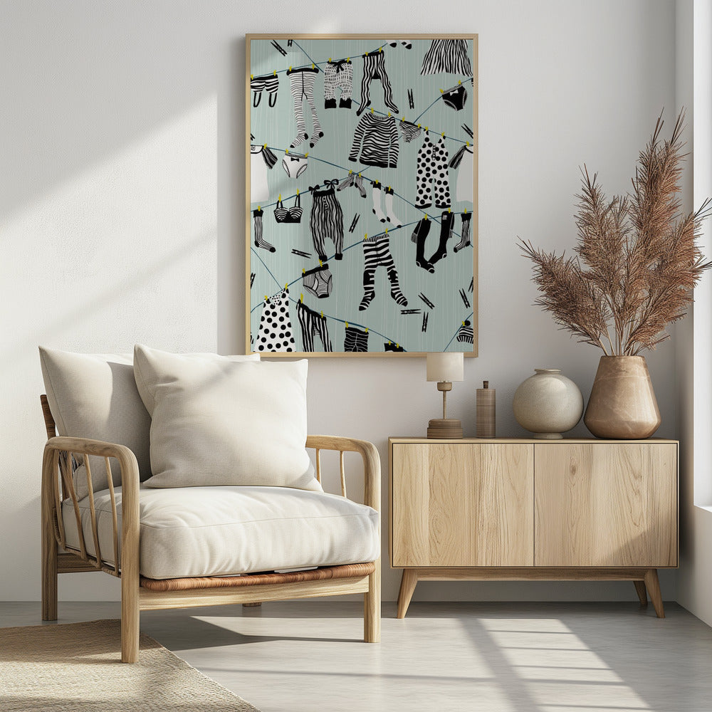 Hang out in laundry room pattern | Poster