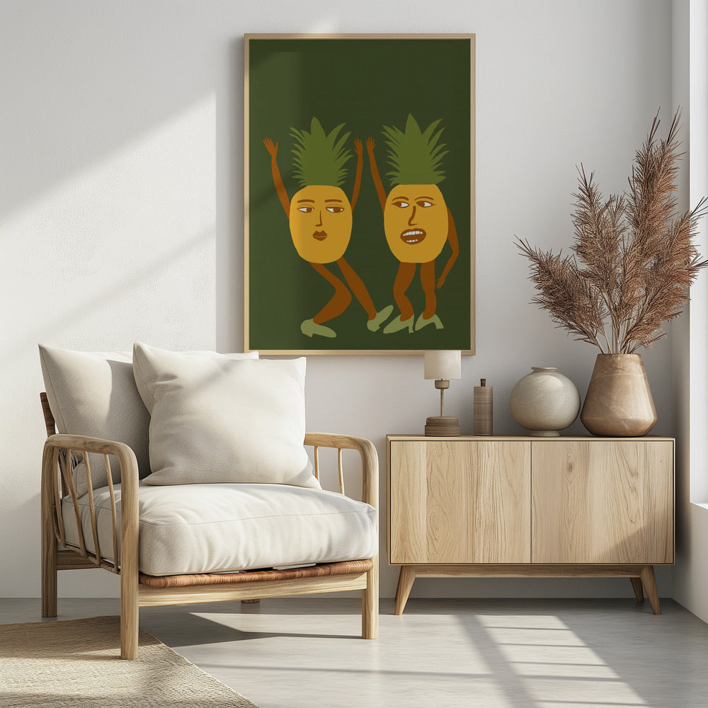 Dancing pineapples | Poster