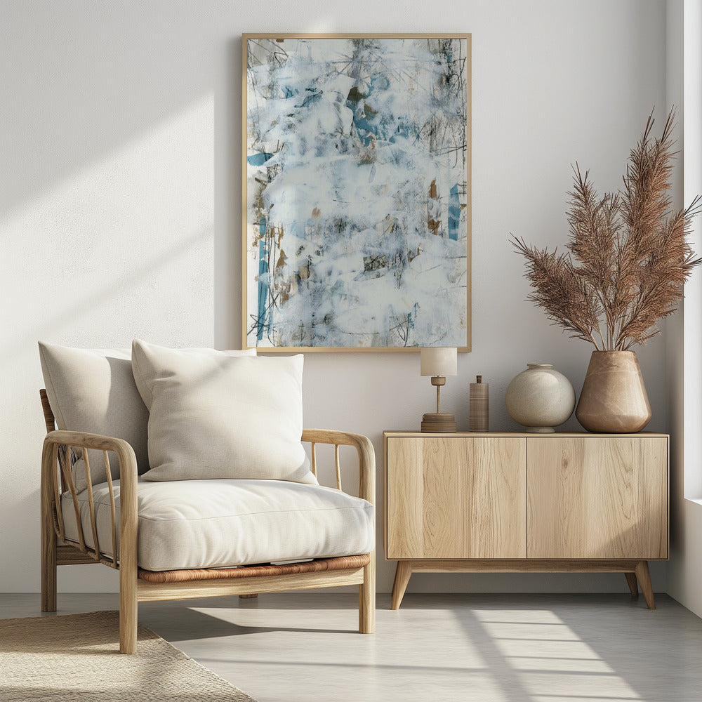 Abstract White Mist 1 | Poster