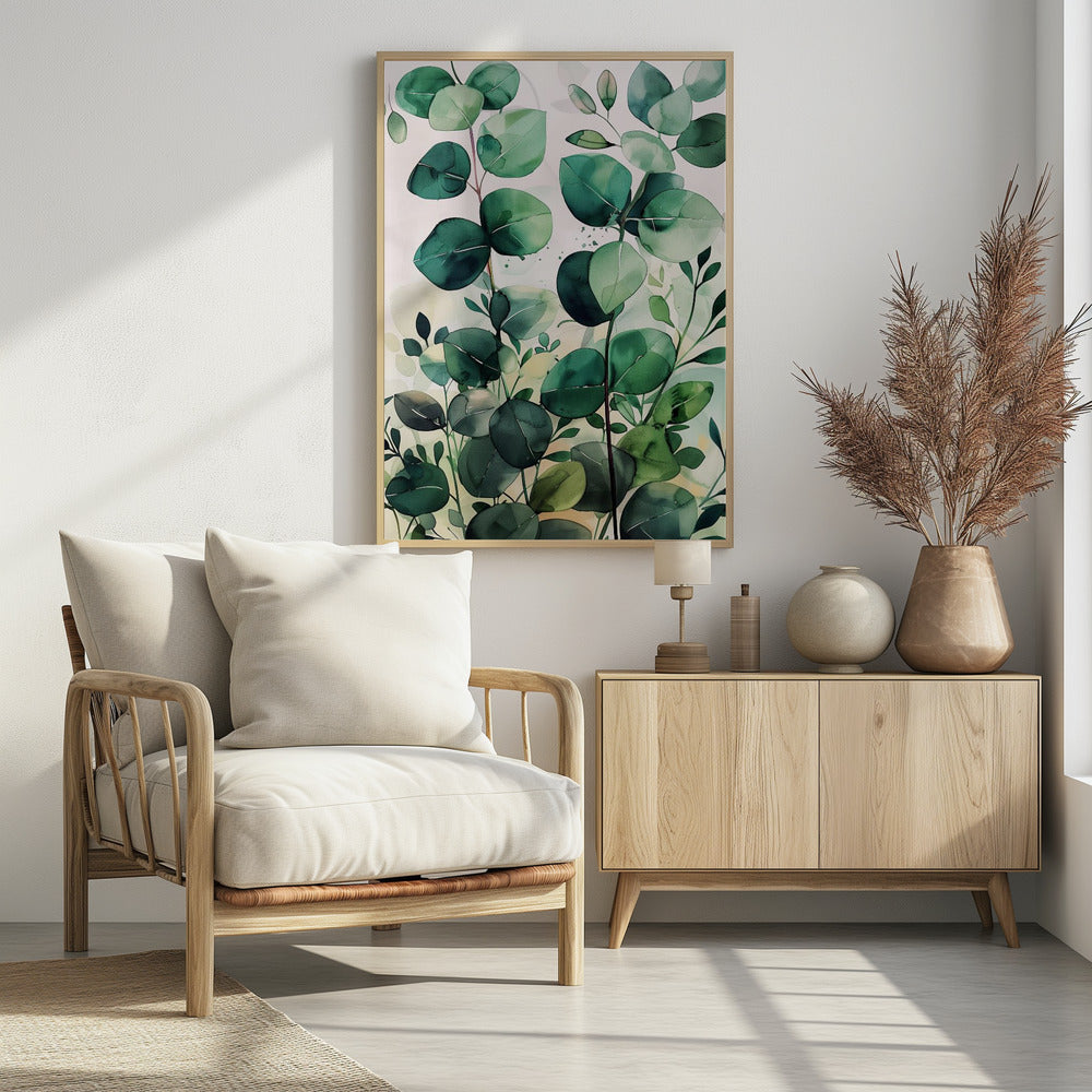 Nature Flowers and Leaves Watercolor Art (5) | Poster