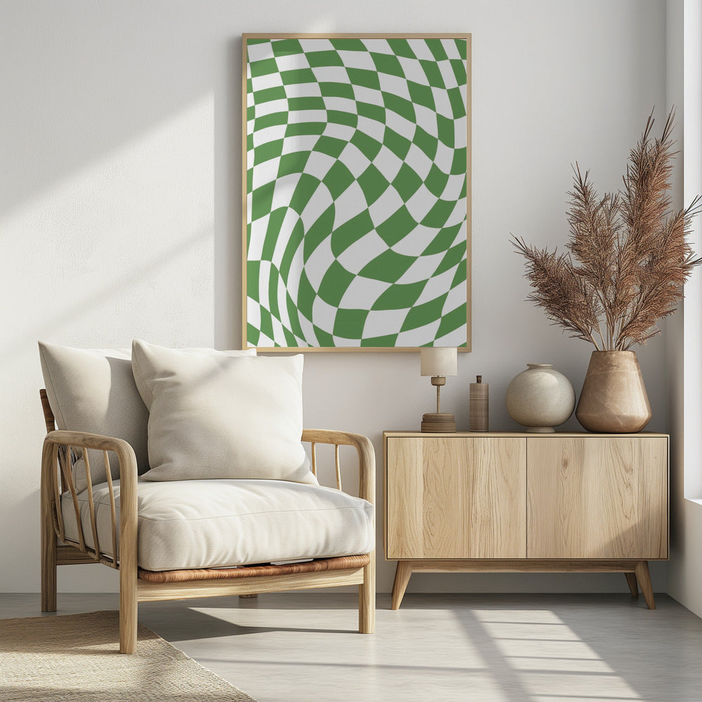Green Checkerboard | Poster