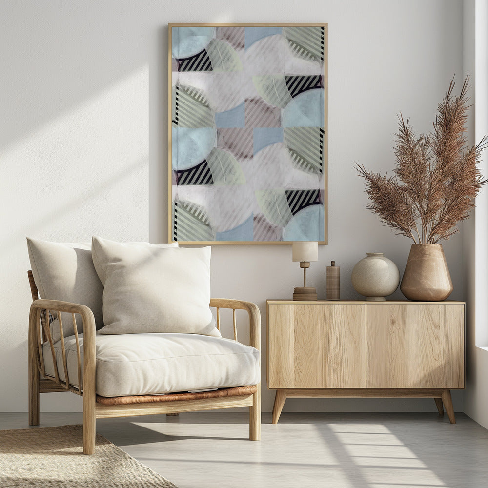 Abstract Misty Stripes 2 | Poster