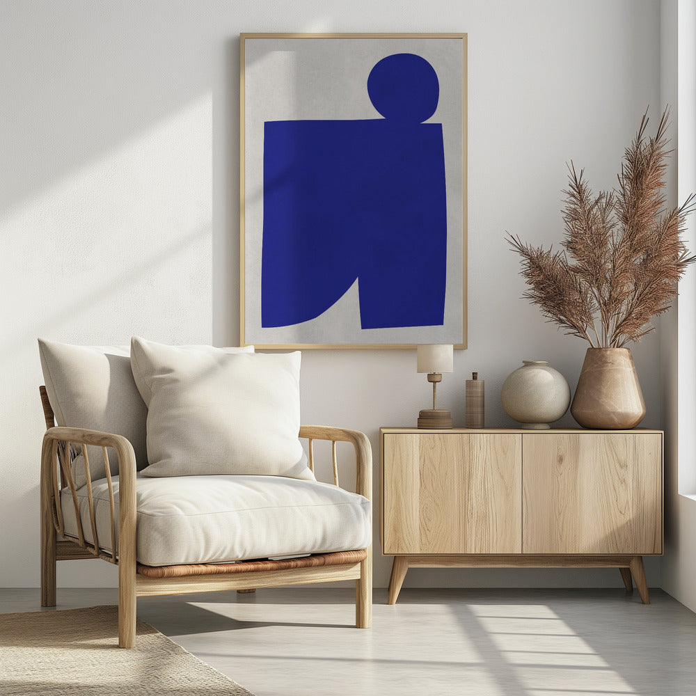 Blue and white art 1 | Poster