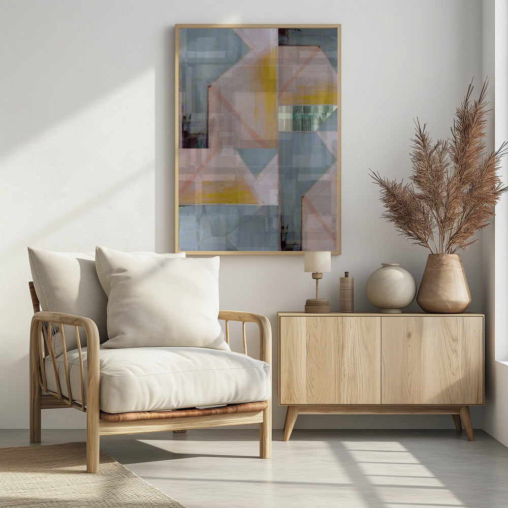 Abstract Shades of Blue and Neutral 3 | Poster