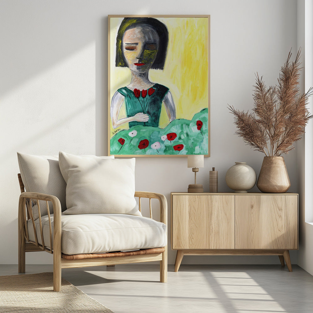 Lady in Garden | Poster