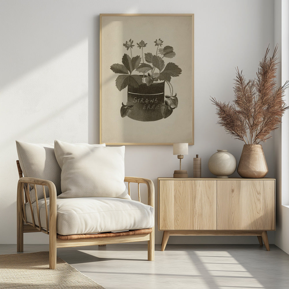 Vintage strawberry plant | Poster