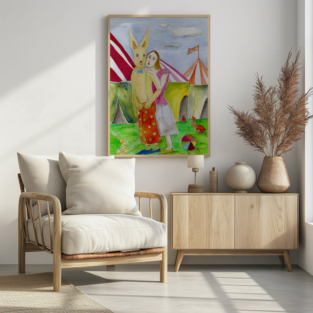 Circus Performers with Rabbits | Poster
